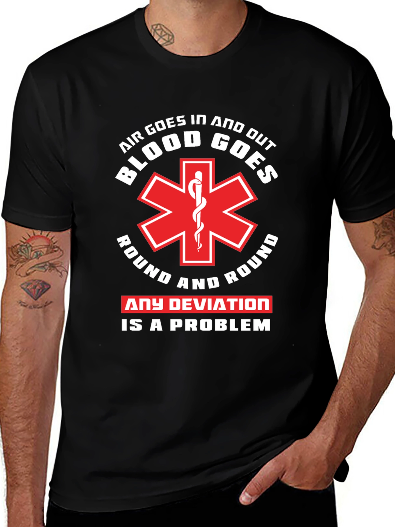 Air and Blood T-Shirt - EMT Paramedic Tee