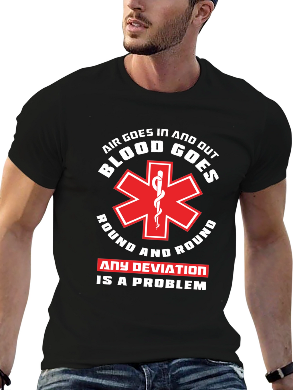 Air and Blood T-Shirt - EMT Paramedic Tee