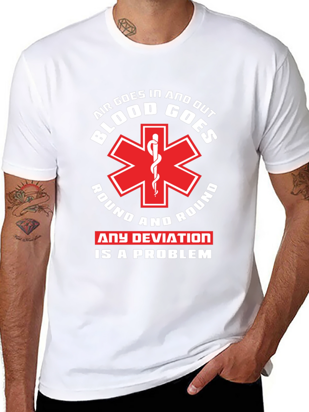 Air and Blood T-Shirt - EMT Paramedic Tee