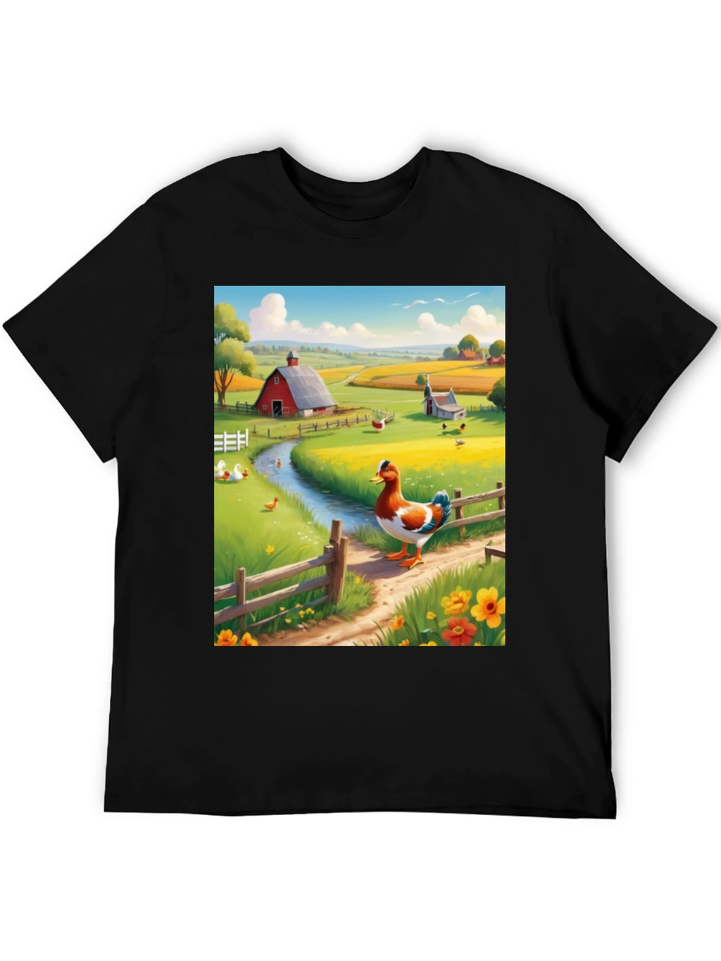 Farm Duck Graphic Tee - Countryside Charm