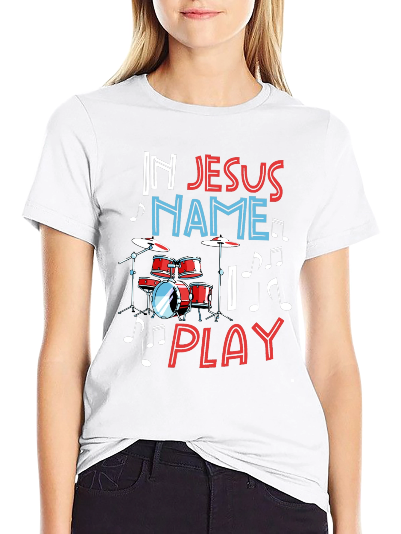 In Jesus Name Play Drummer T-Shirt