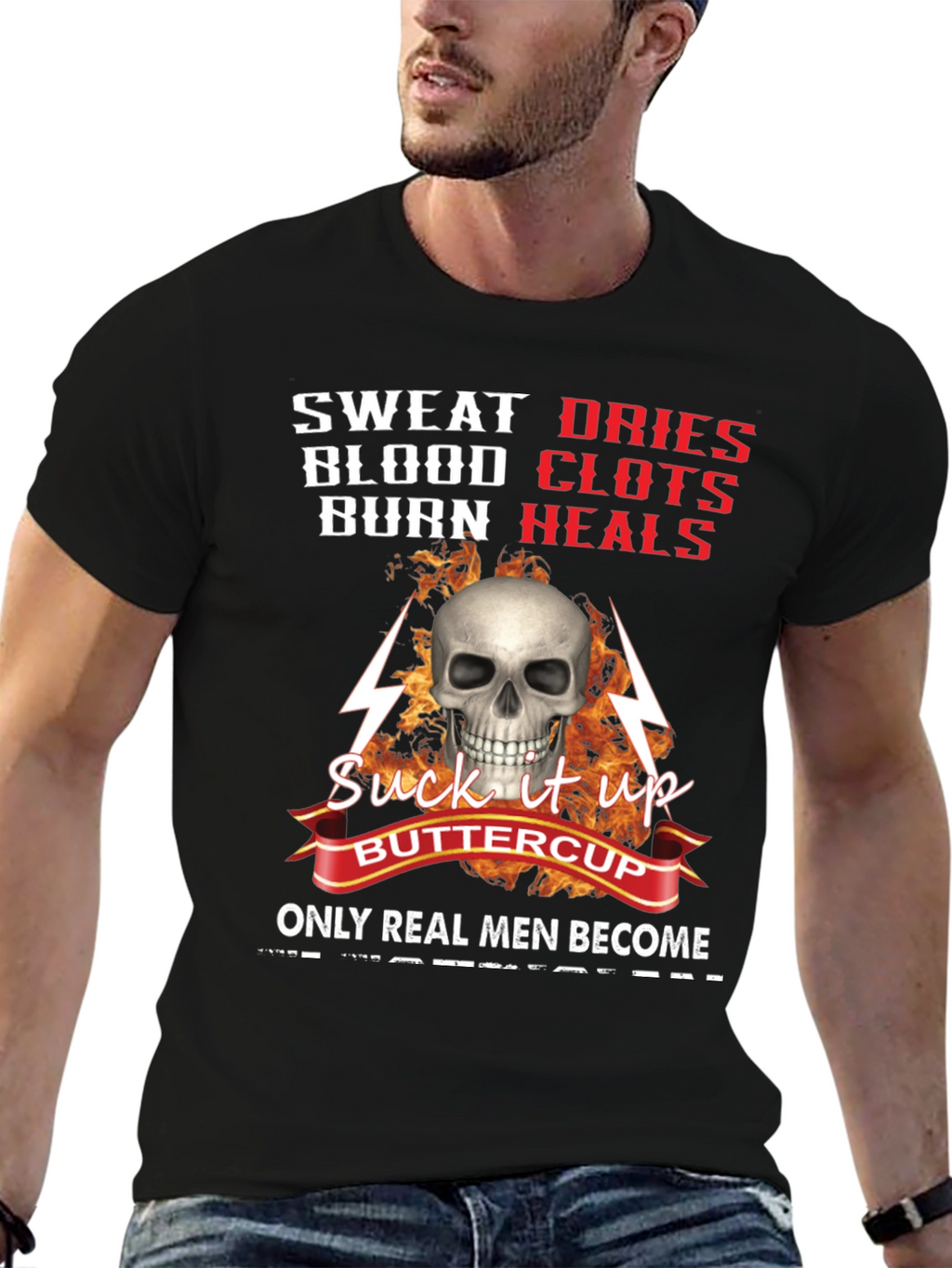 Sweat Blood Burn Graphic T-Shirt