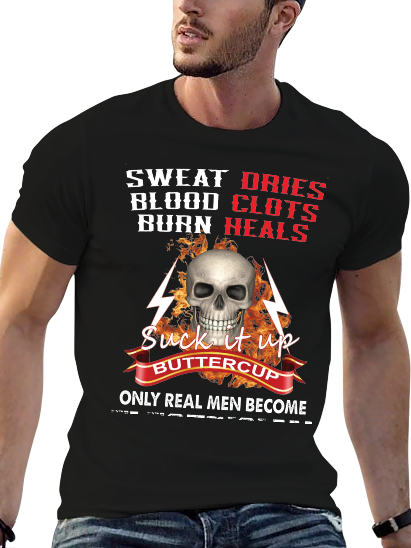 Sweat Blood Burn Graphic T-Shirt