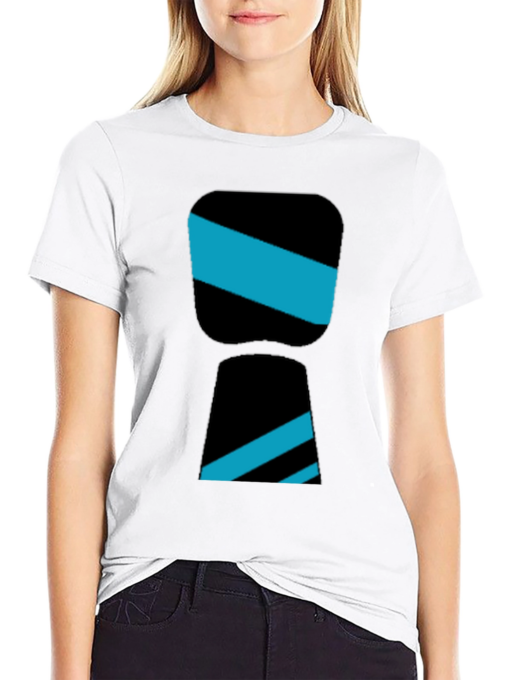 Stylish Black Tee with Modern Graphic Design