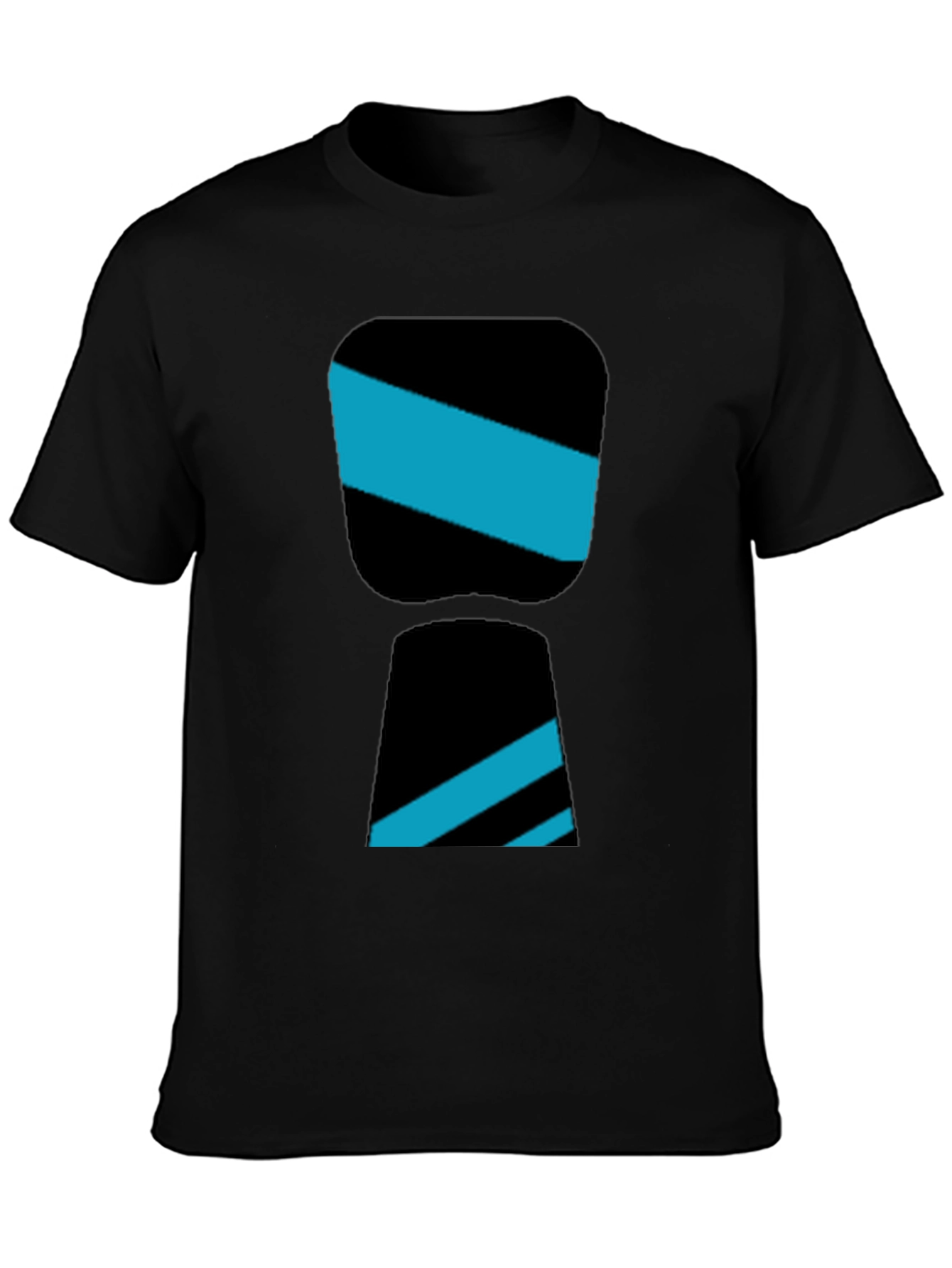 Stylish Black Tee with Modern Graphic Design