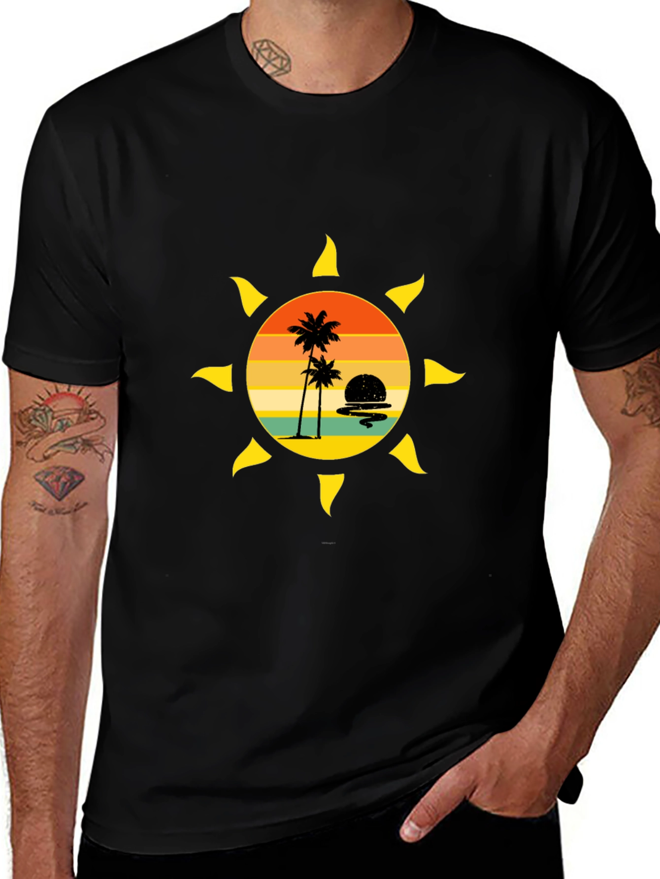 Sunset Palm Tree Graphic Tee