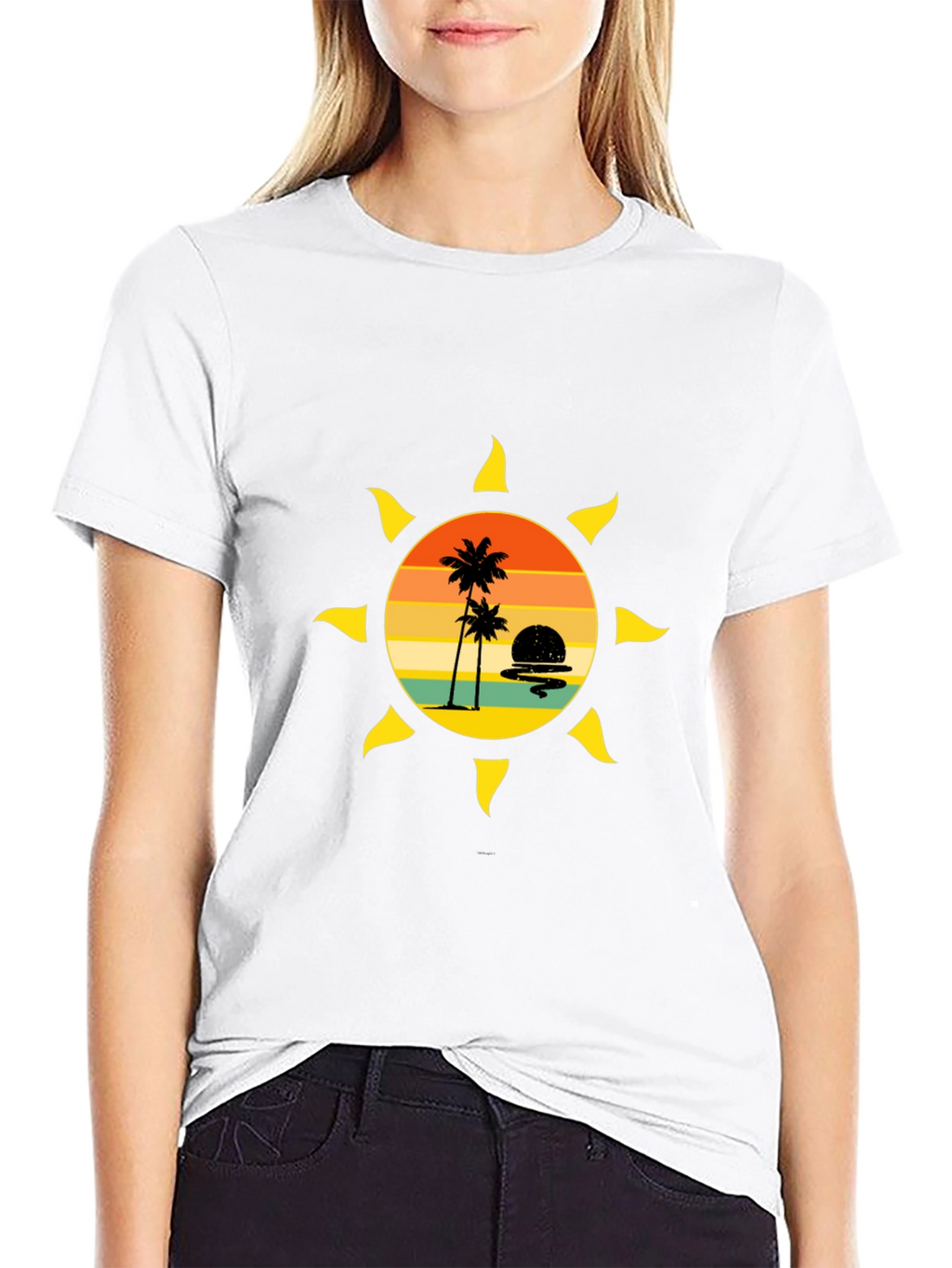 Sunset Palm Tree Graphic Tee