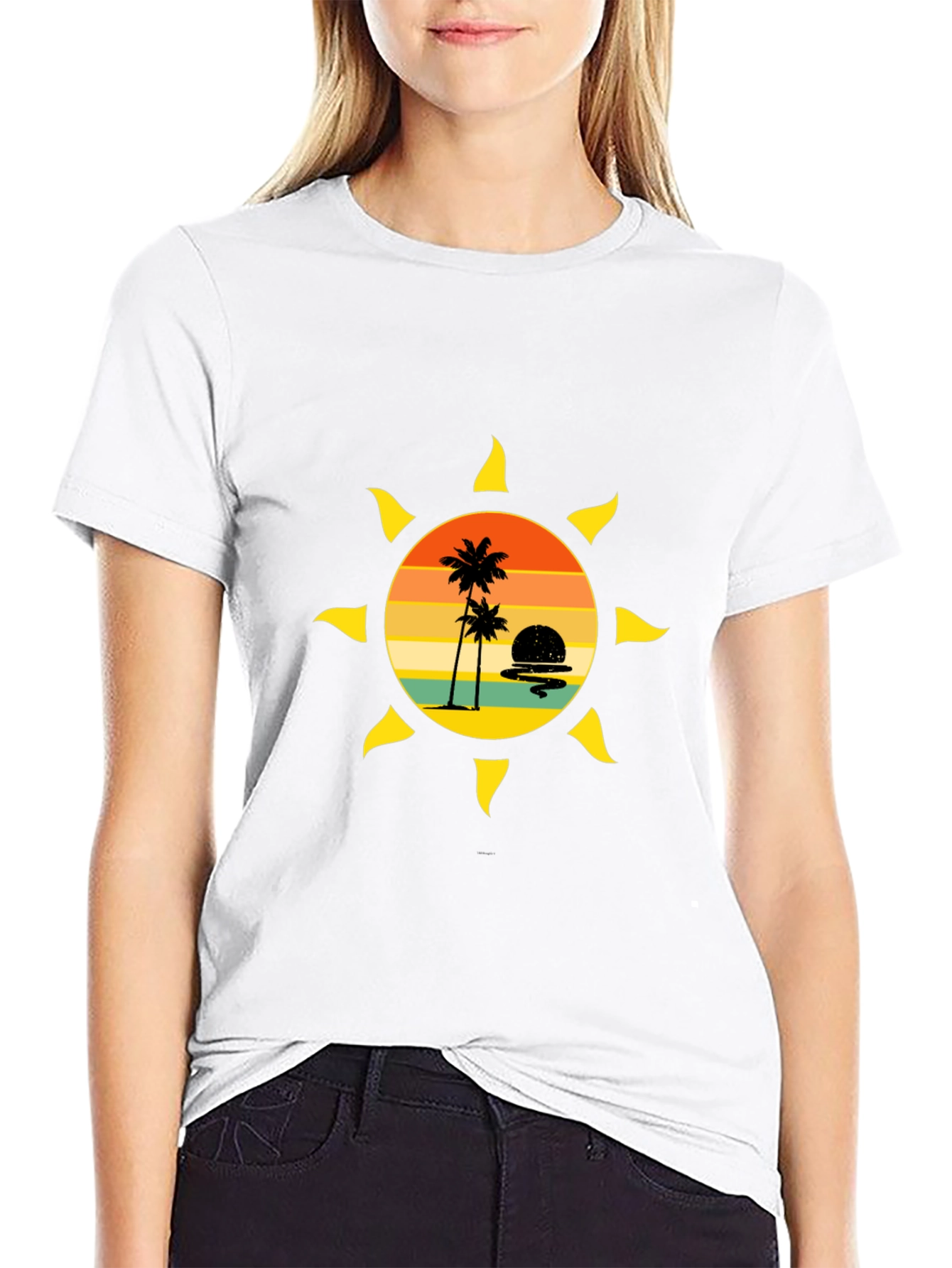 Sunset Palm Tree Graphic Tee