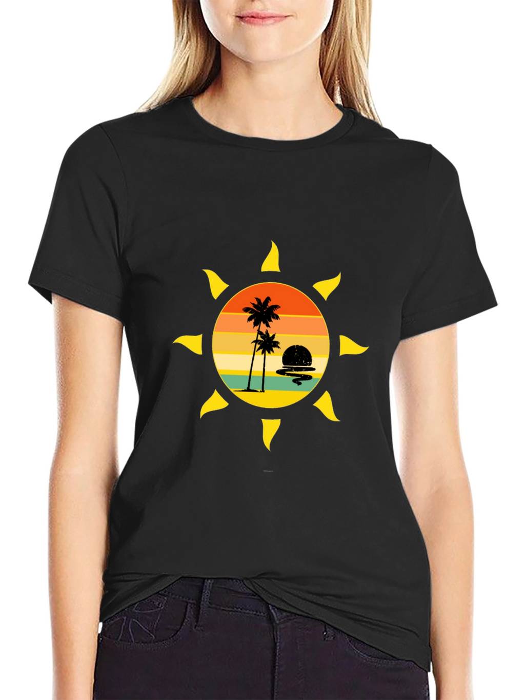 Sunset Palm Tree Graphic Tee