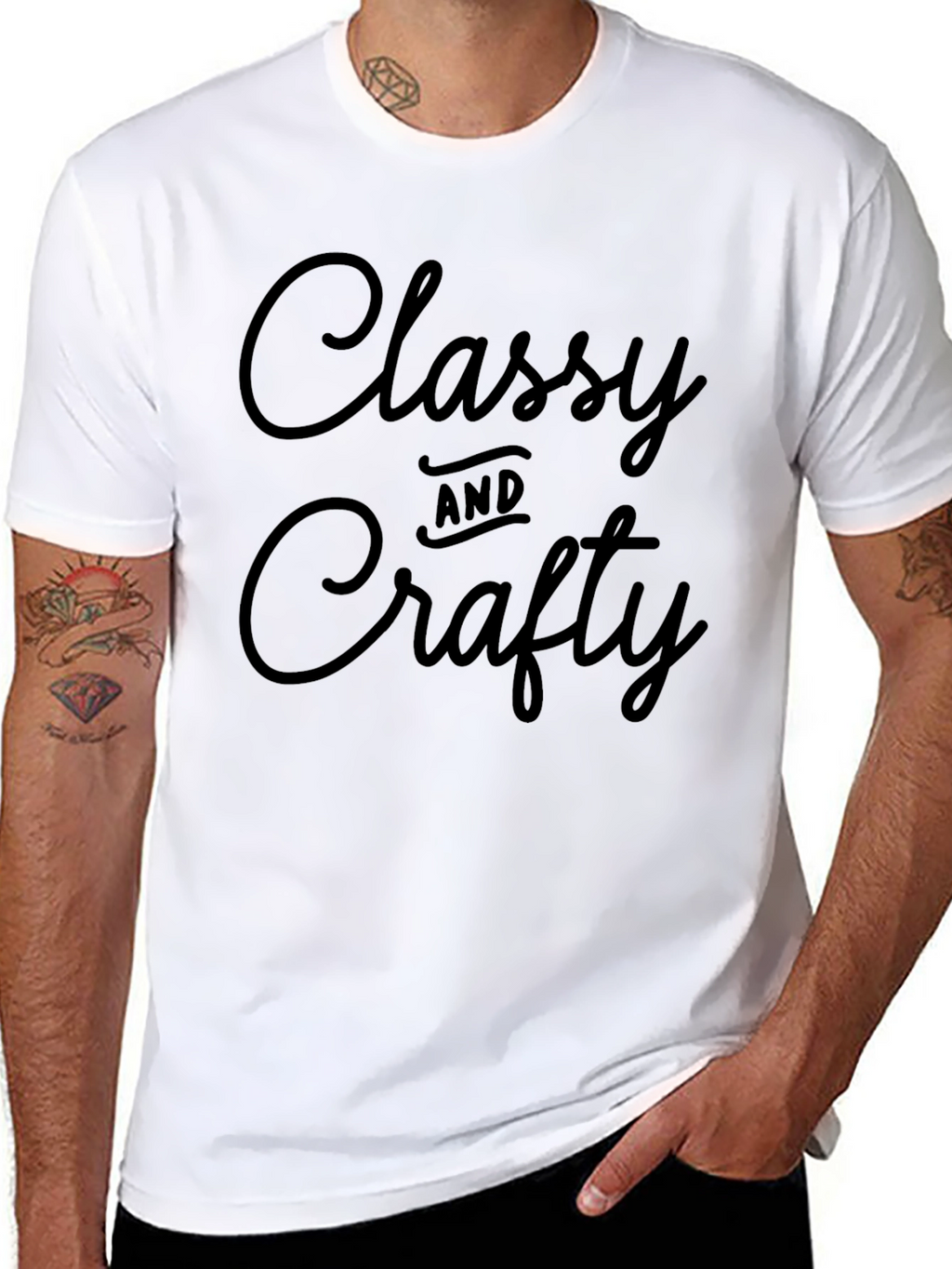 Classy and Crafty Black Graphic Tee