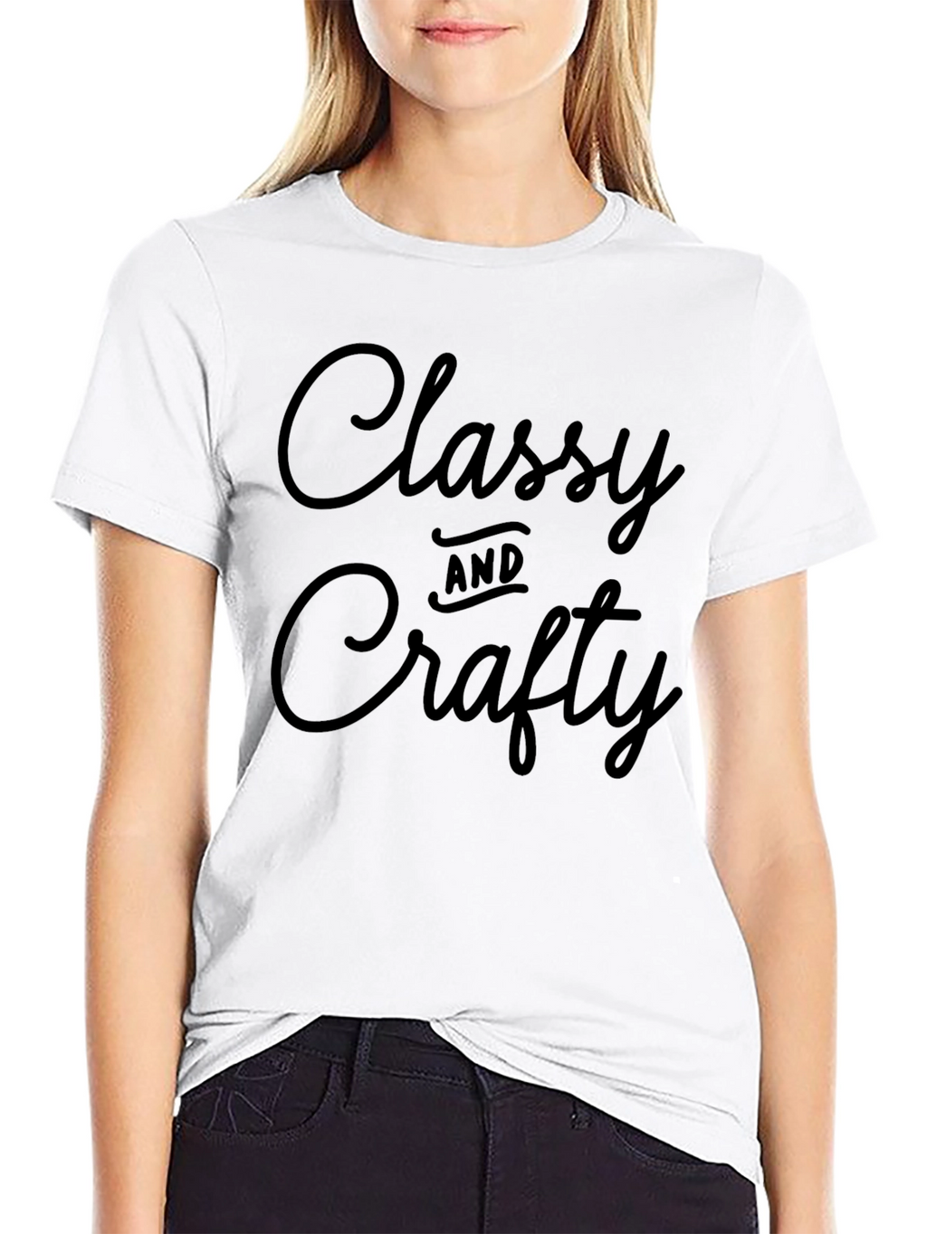 Classy and Crafty Black Graphic Tee