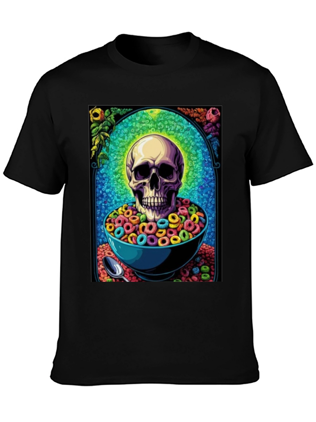 Skull Cereal Bowl Graphic Tee