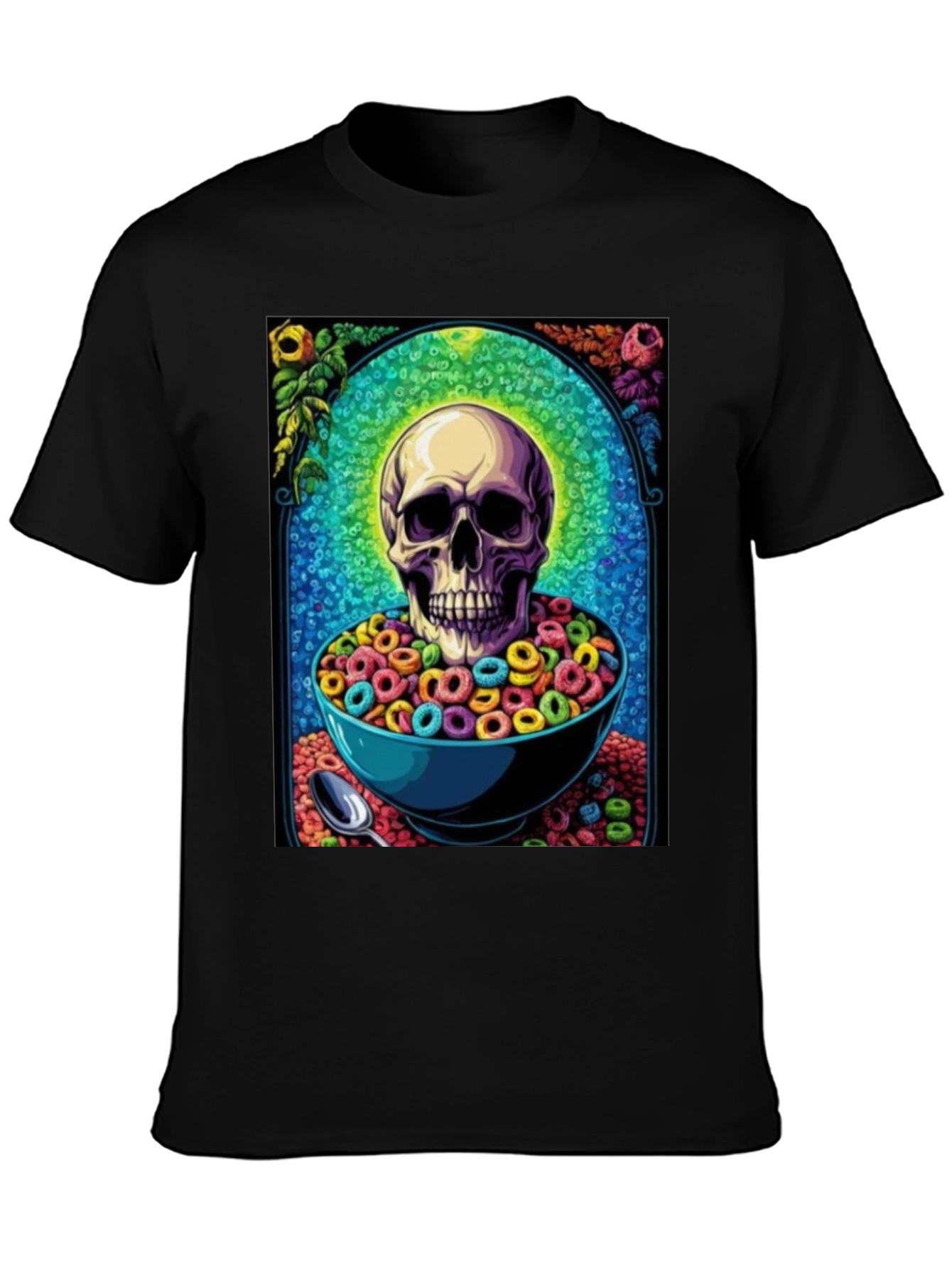 Skull Cereal Bowl Graphic Tee