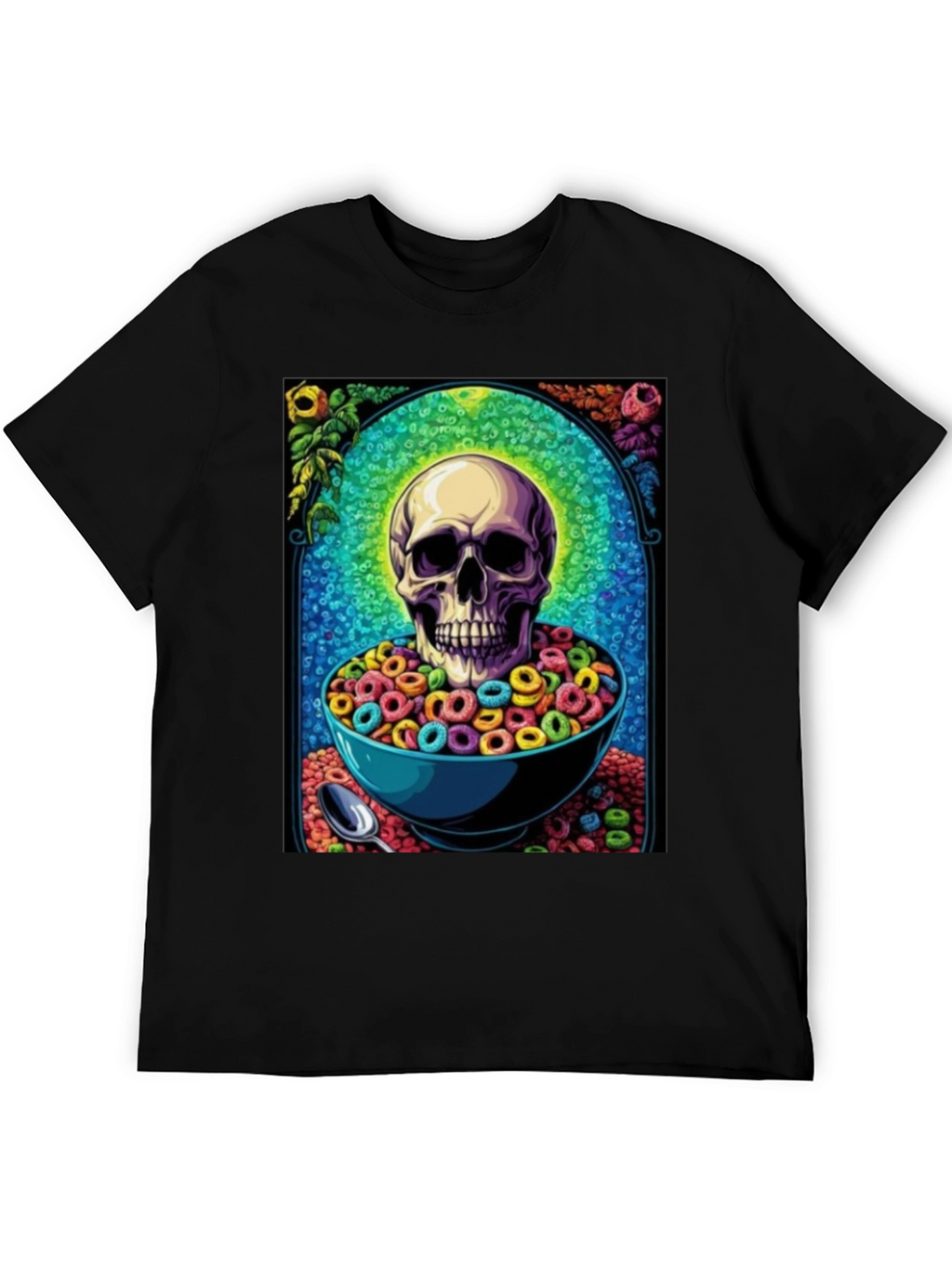 Skull Cereal Bowl Graphic Tee