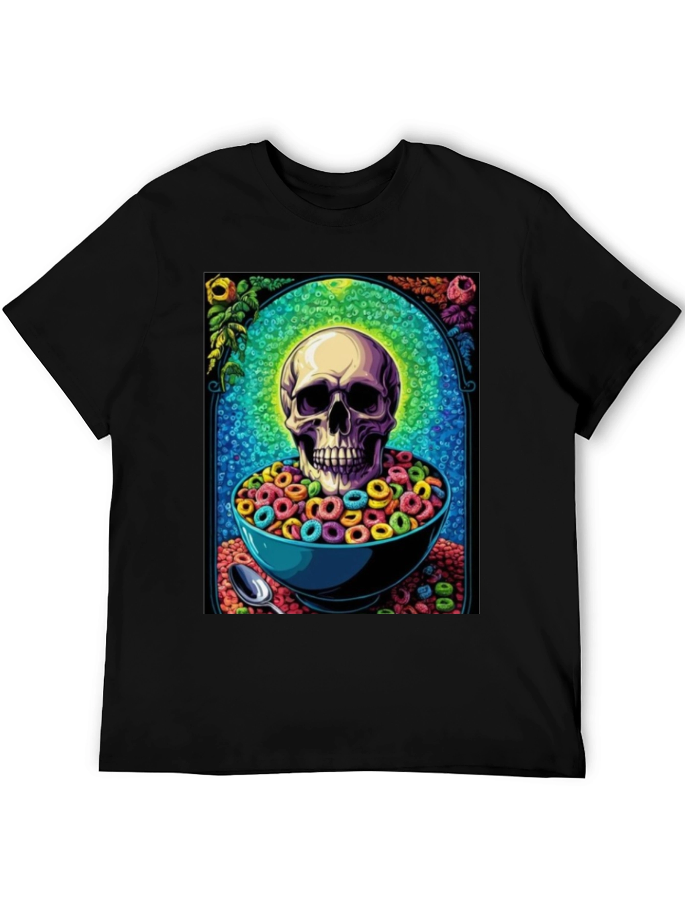 Skull Cereal Bowl Graphic Tee