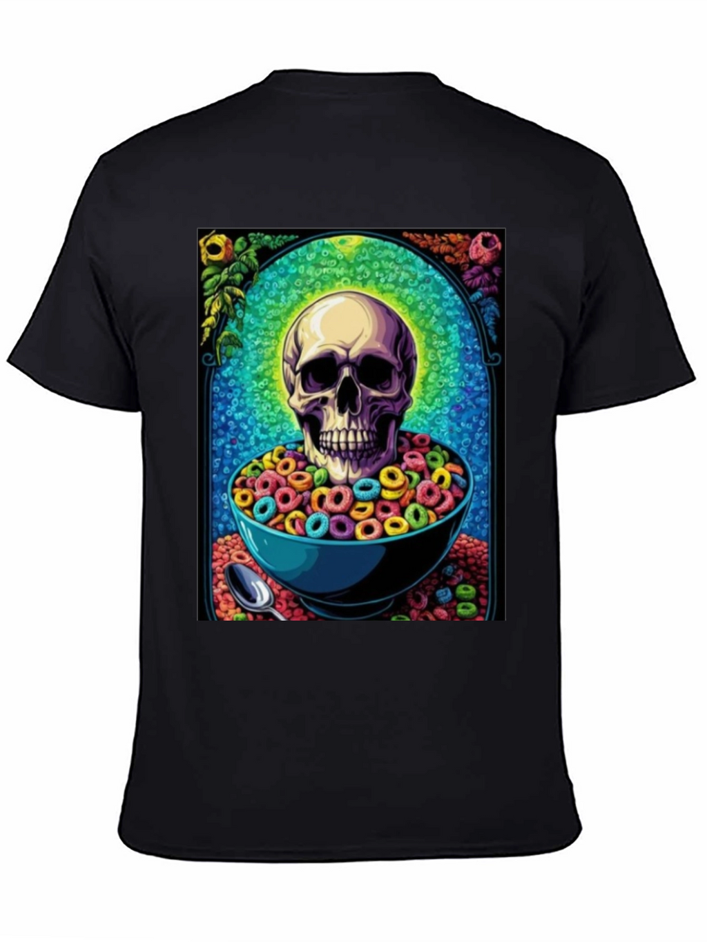 Skull Cereal Bowl Graphic Tee