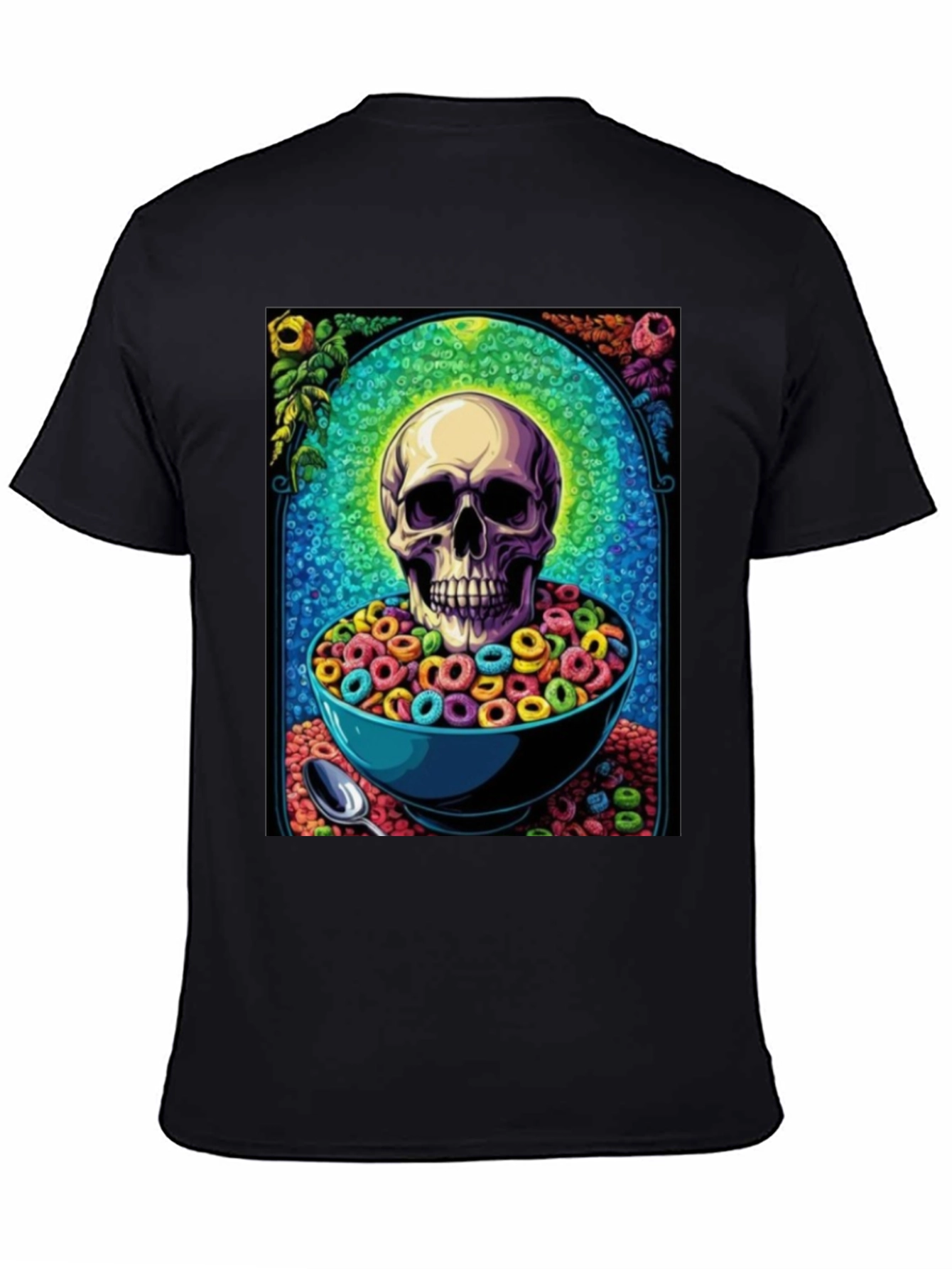 Skull Cereal Bowl Graphic Tee