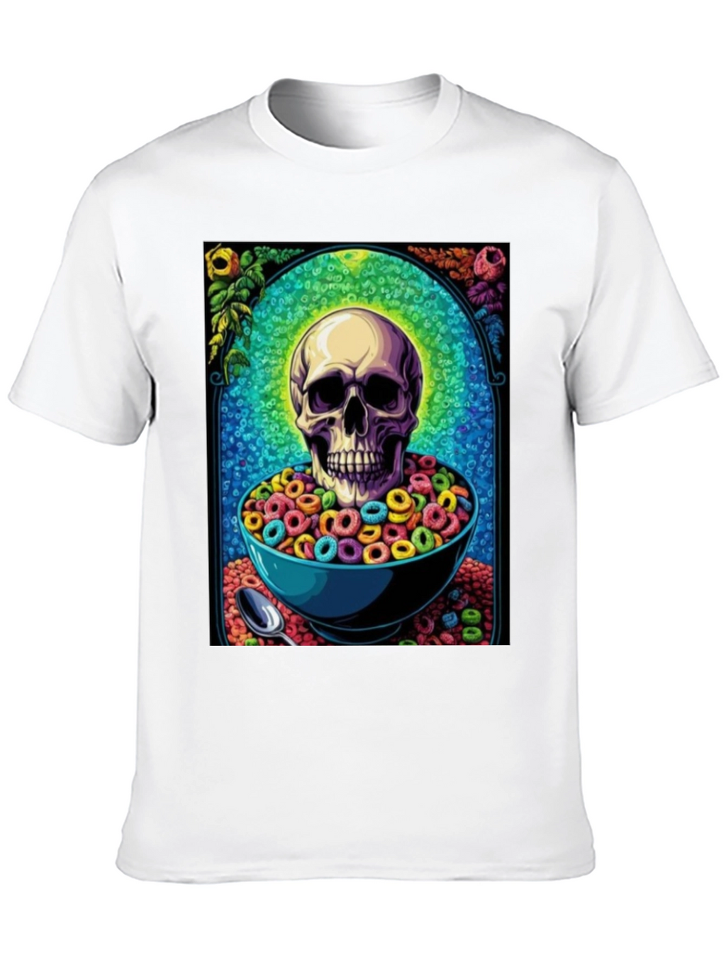 Skull Cereal Bowl Graphic Tee