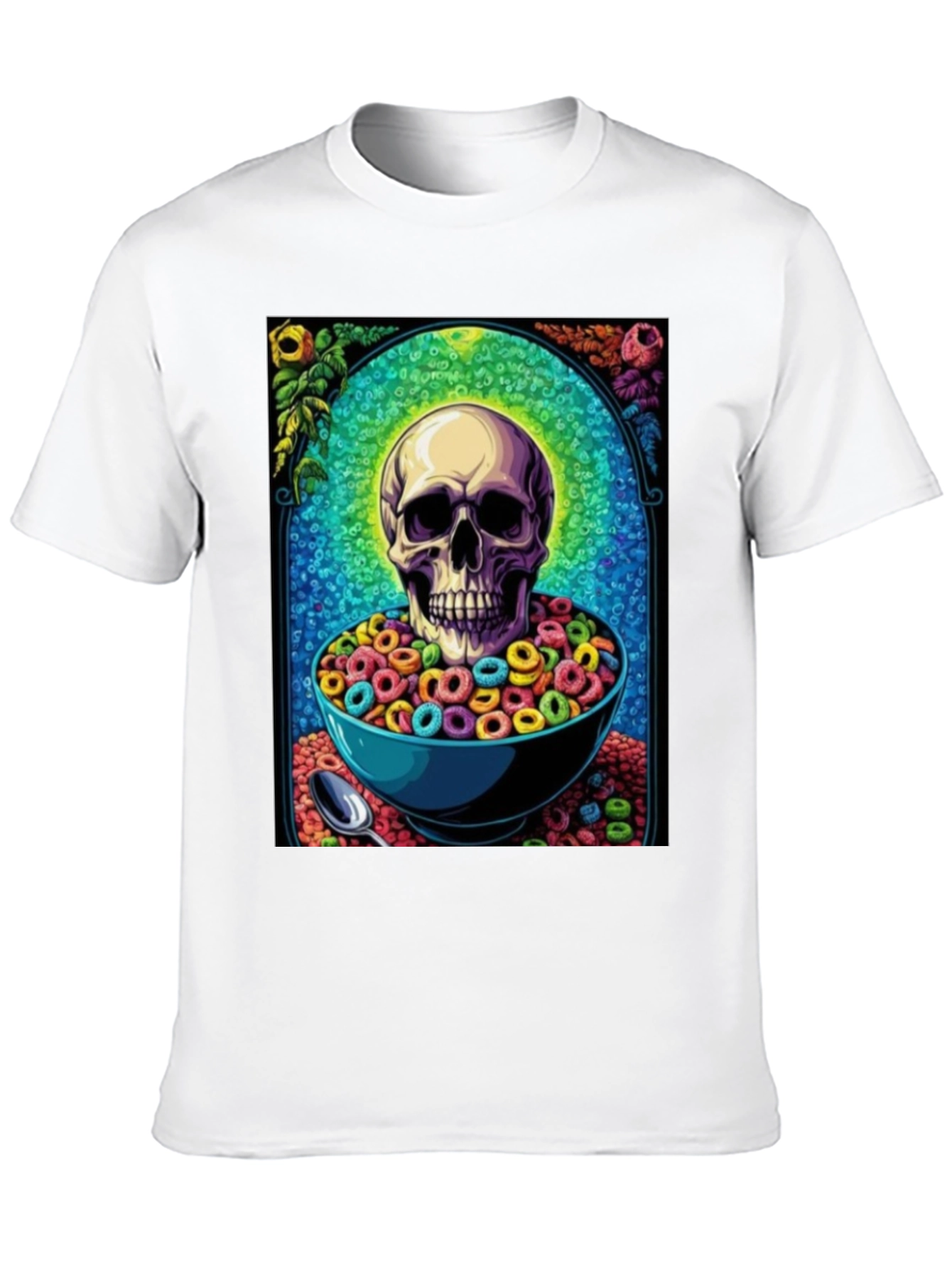 Skull Cereal Bowl Graphic Tee