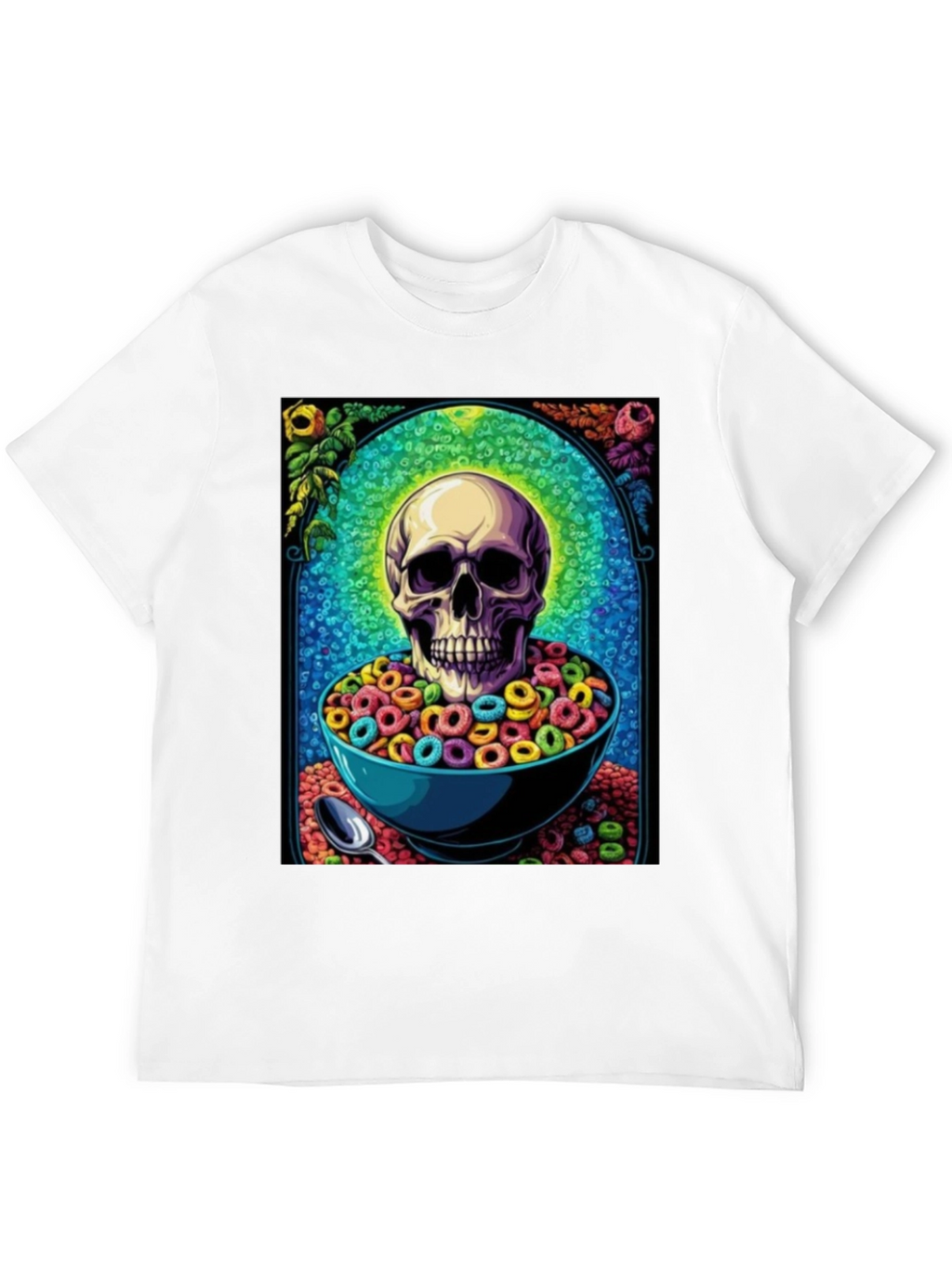 Skull Cereal Bowl Graphic Tee