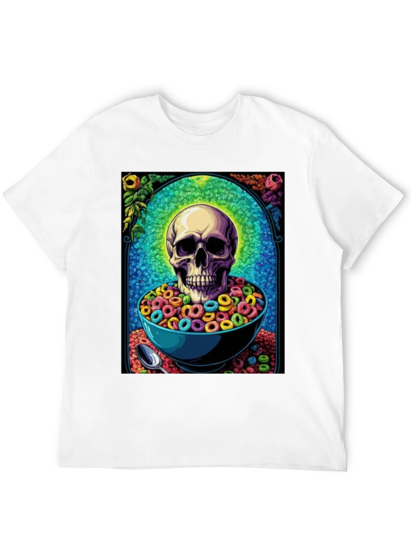 Skull Cereal Bowl Graphic Tee