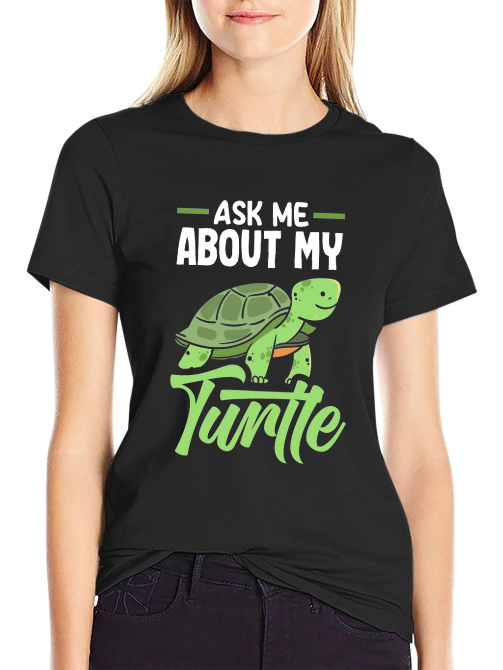 Ask Me About My Turtle Graphic T-Shirt