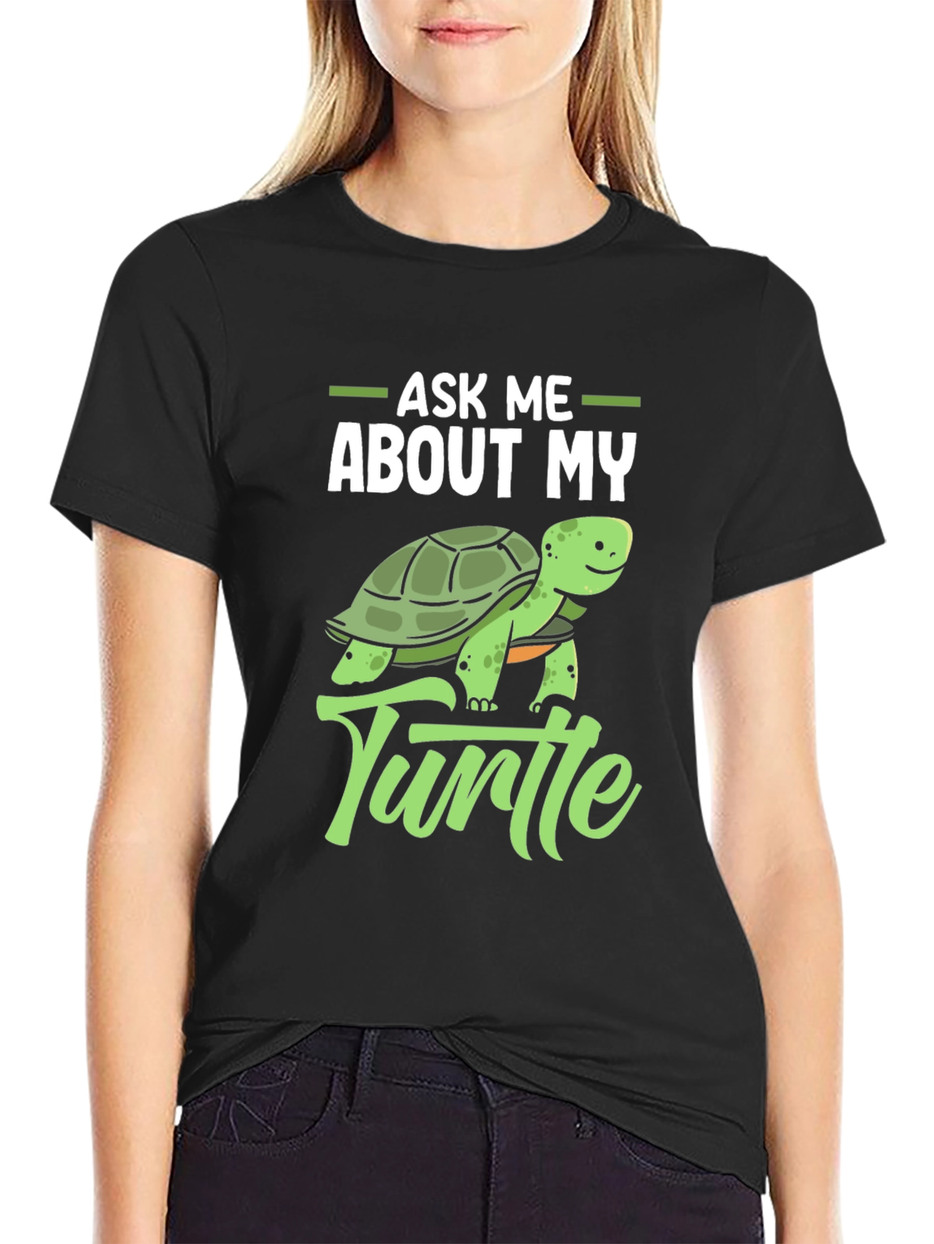 Ask Me About My Turtle Graphic T-Shirt