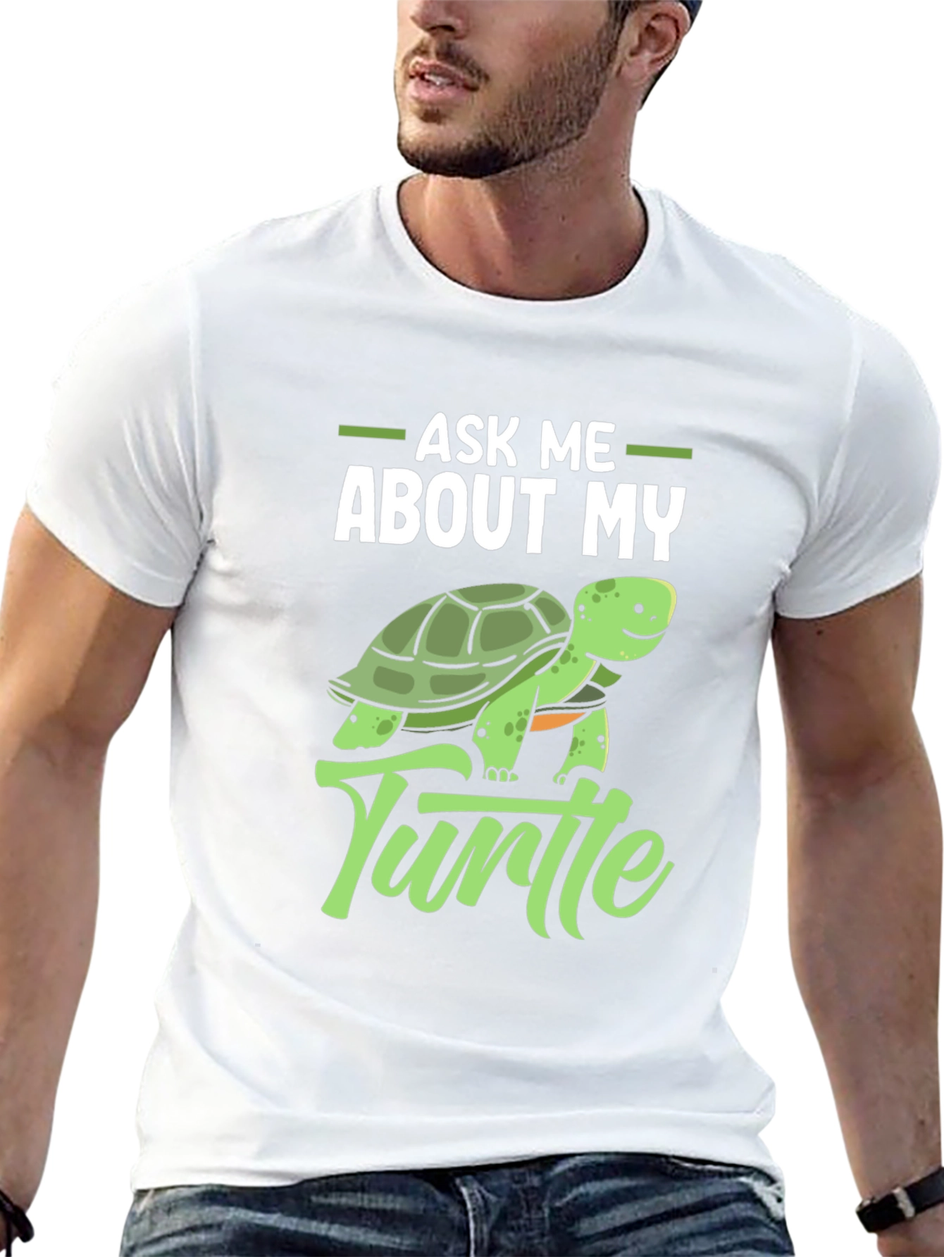 Ask Me About My Turtle Graphic T-Shirt