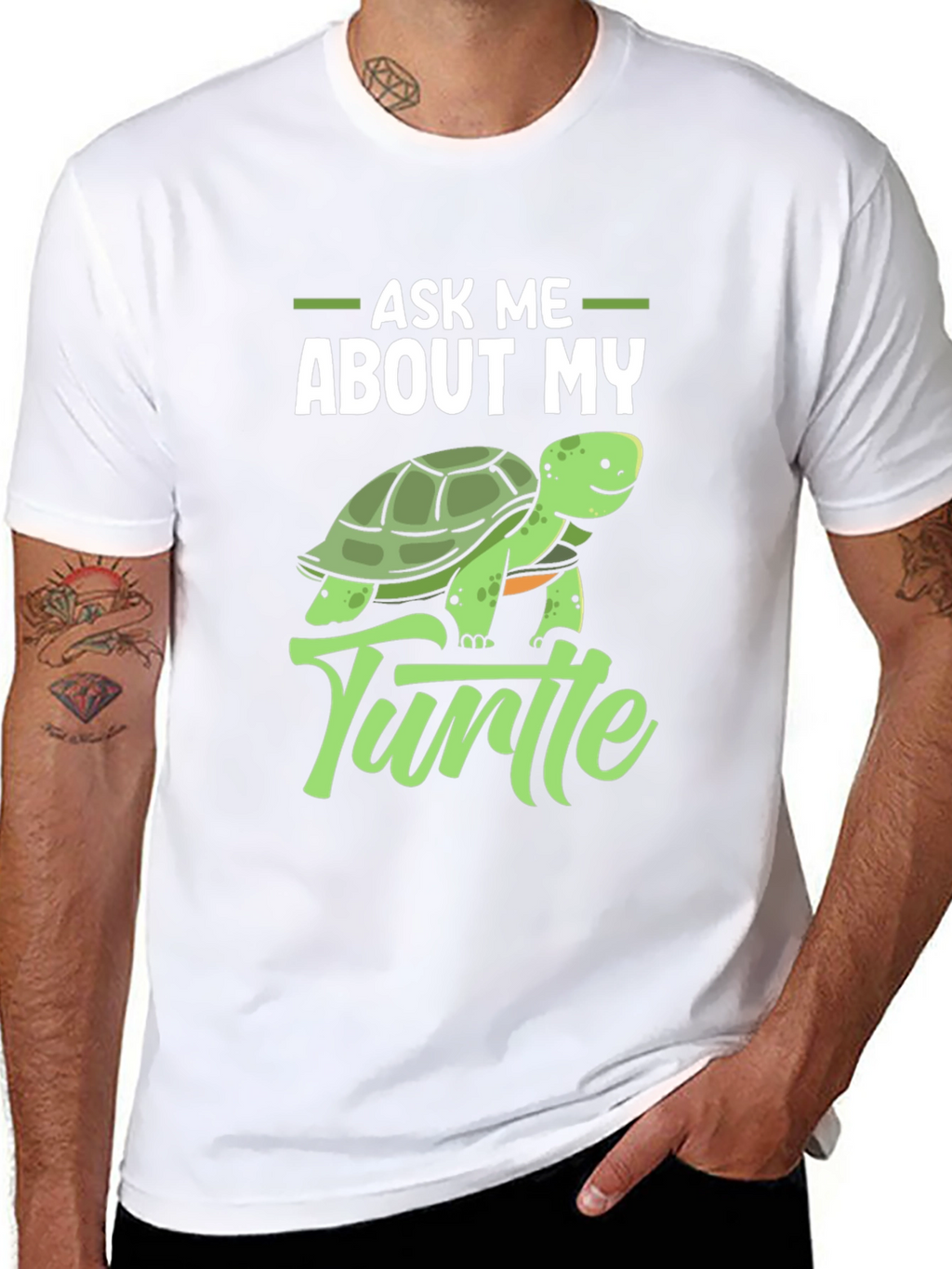Ask Me About My Turtle Graphic T-Shirt