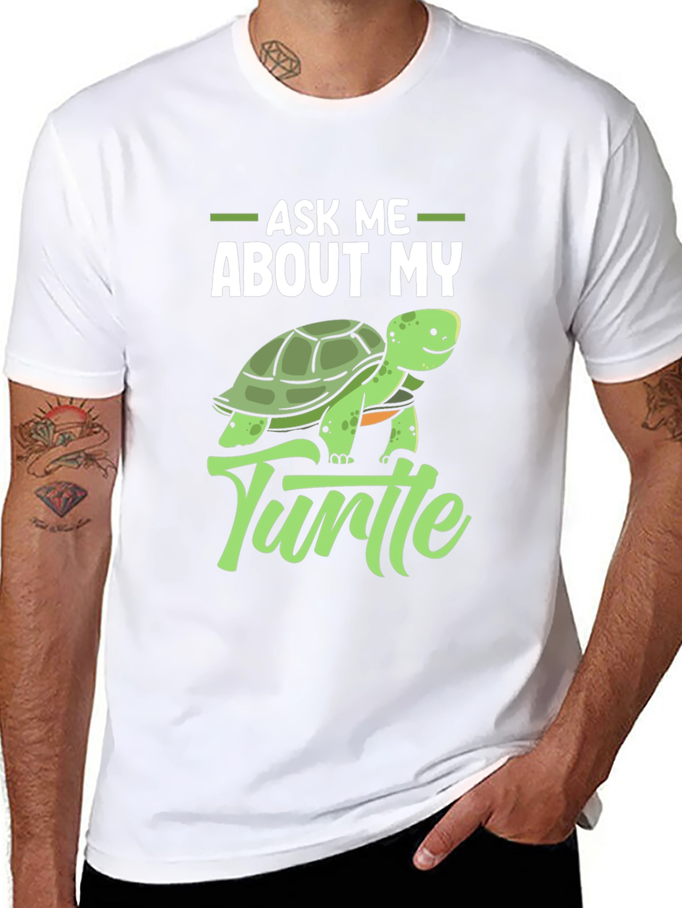 Ask Me About My Turtle Graphic T-Shirt