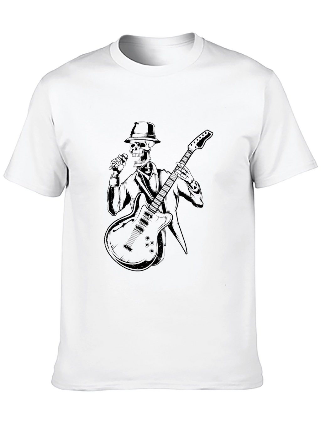 Skeleton Guitarist Graphic Black T-Shirt