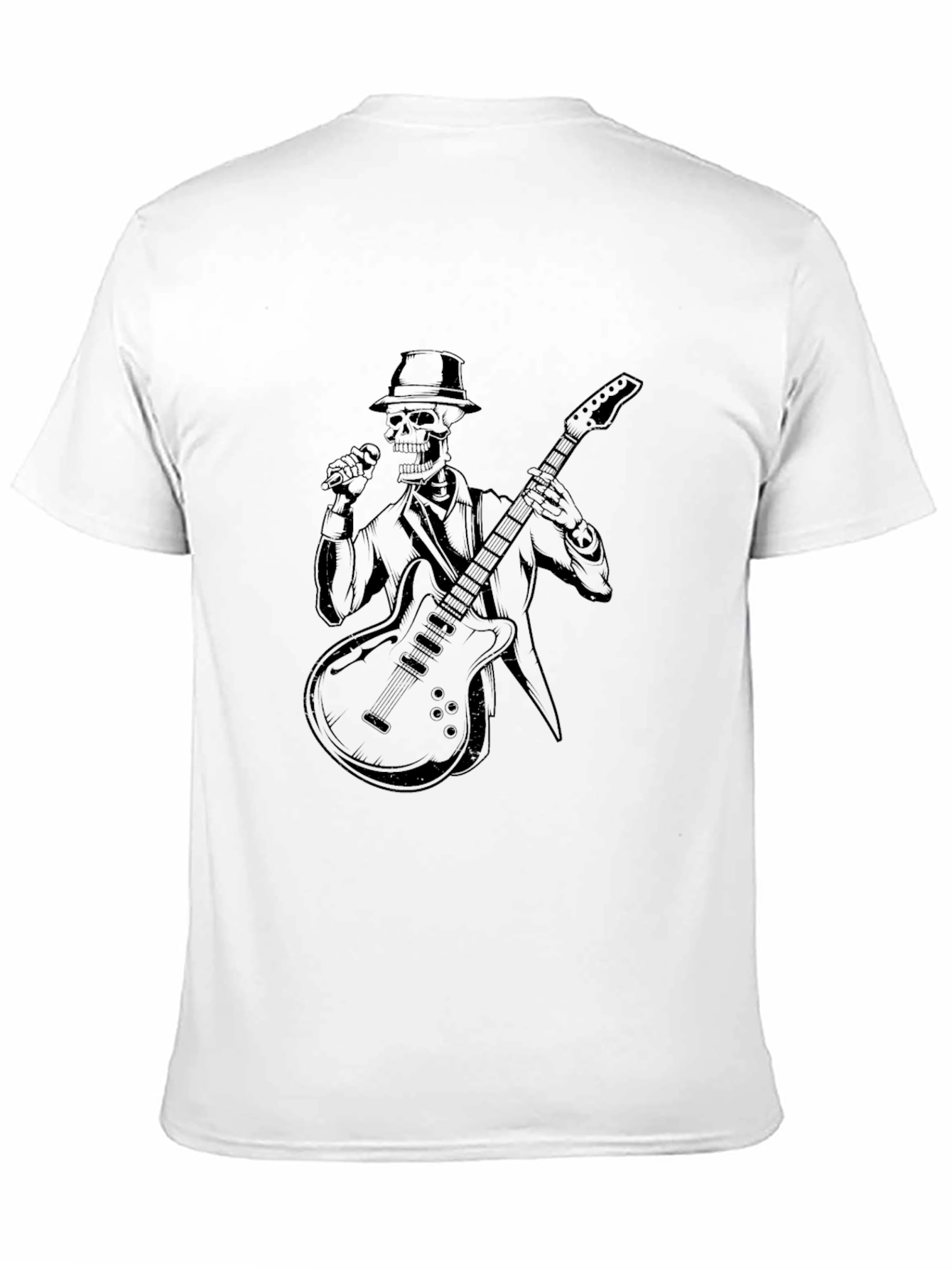 Skeleton Guitarist Graphic Black T-Shirt