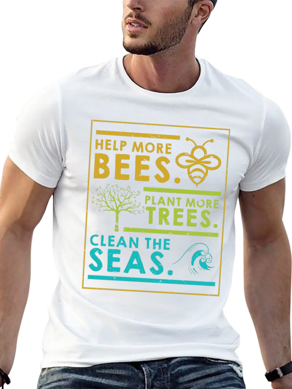 Eco-Friendly Graphic T-Shirt - Save the Planet Design