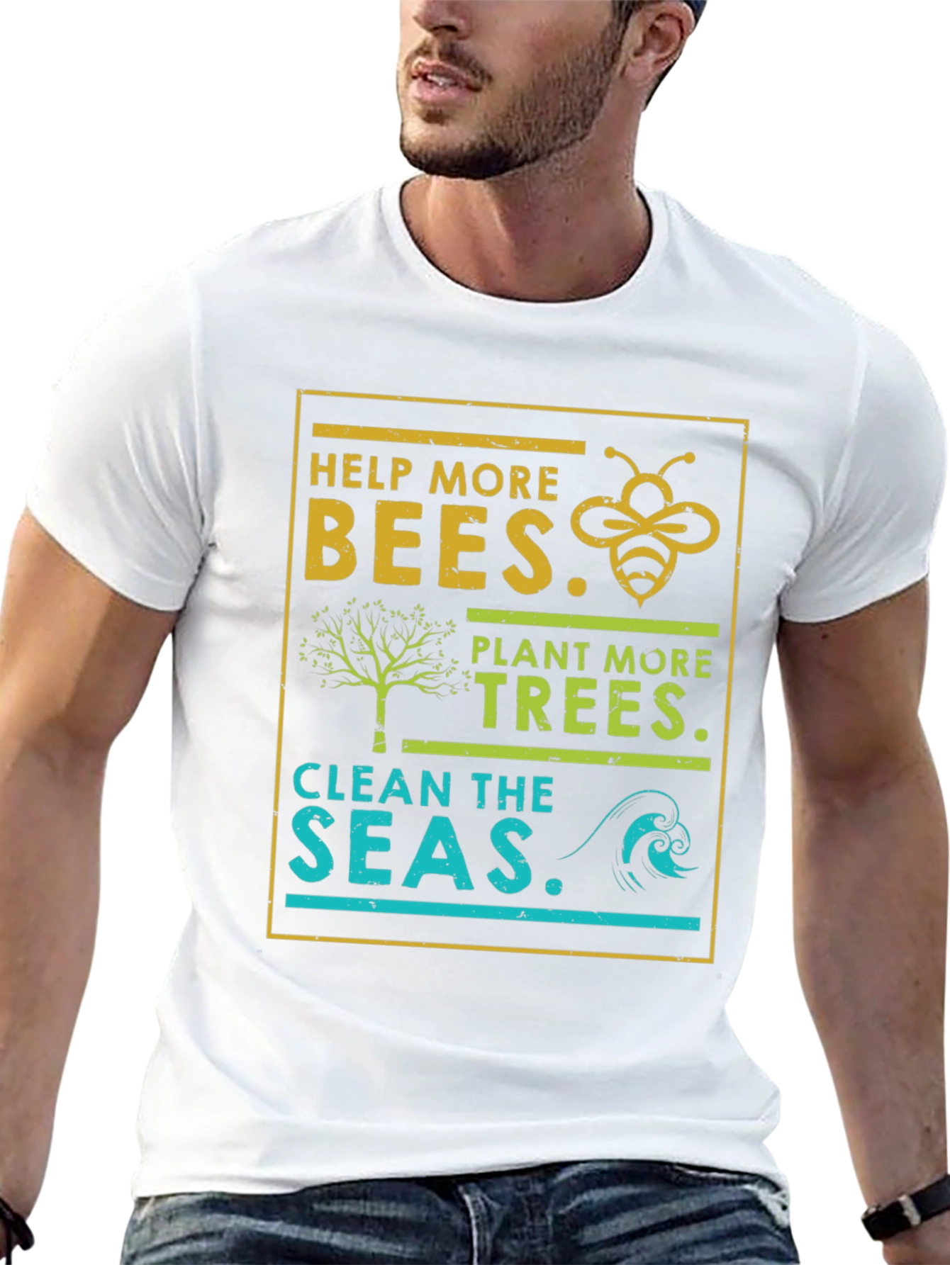 Eco-Friendly Graphic T-Shirt - Save the Planet Design