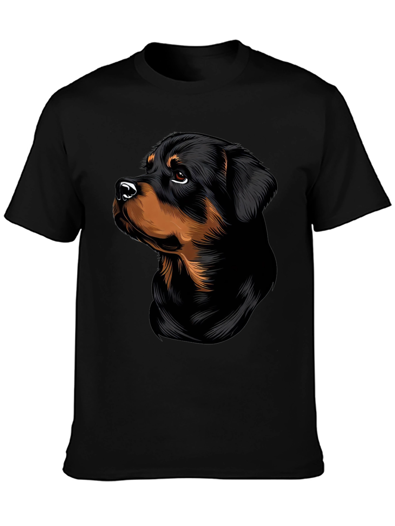 Rottweiler Dog Graphic T-Shirt - Stylish Black Tee
