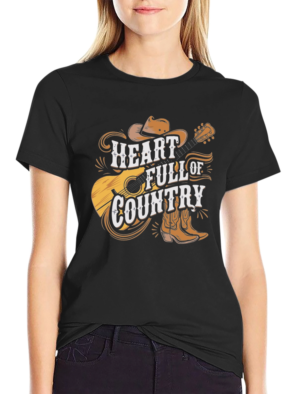 Country Heart T-Shirt - Western Style Graphic Tee