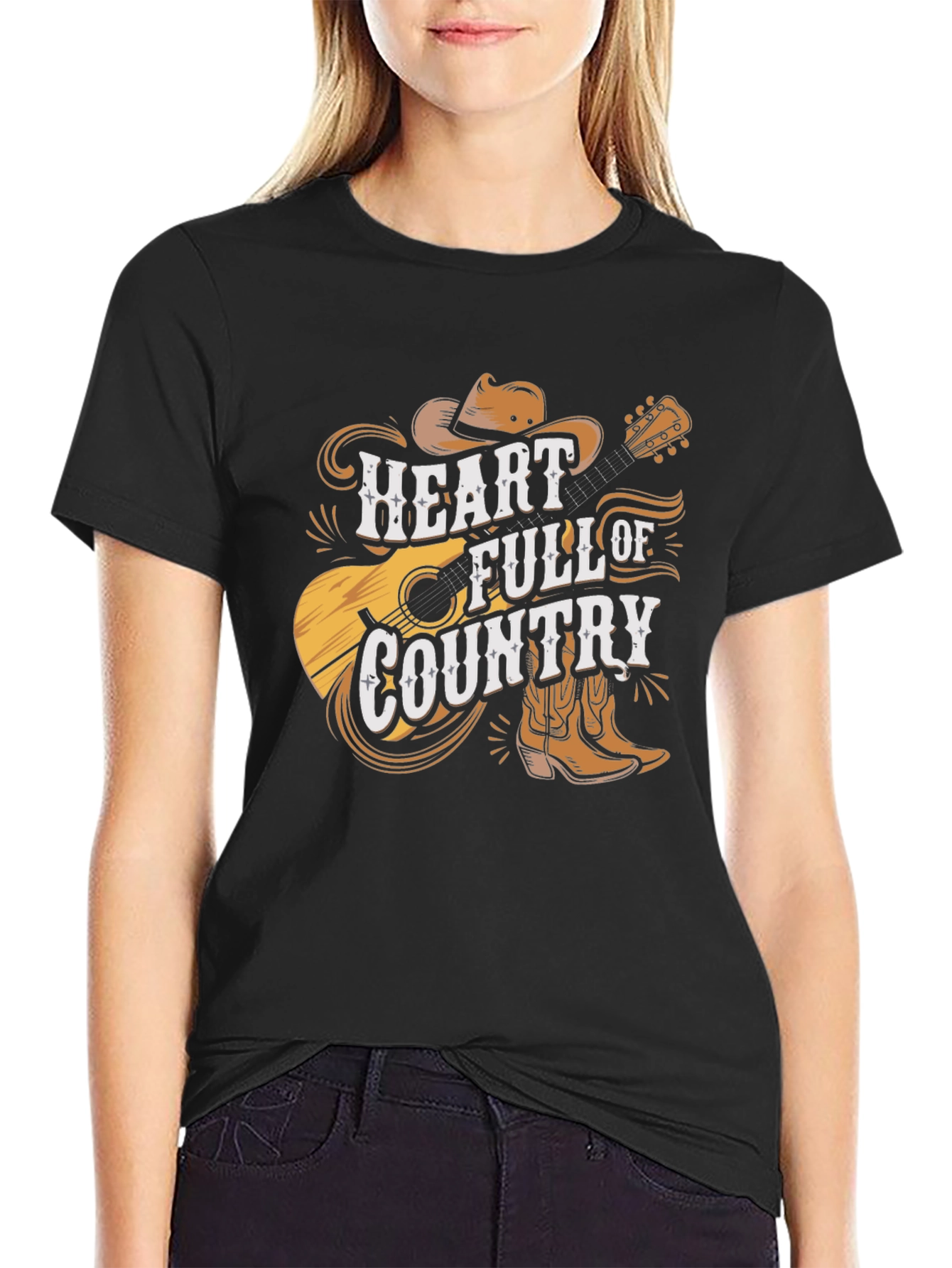 Country Heart T-Shirt - Western Style Graphic Tee
