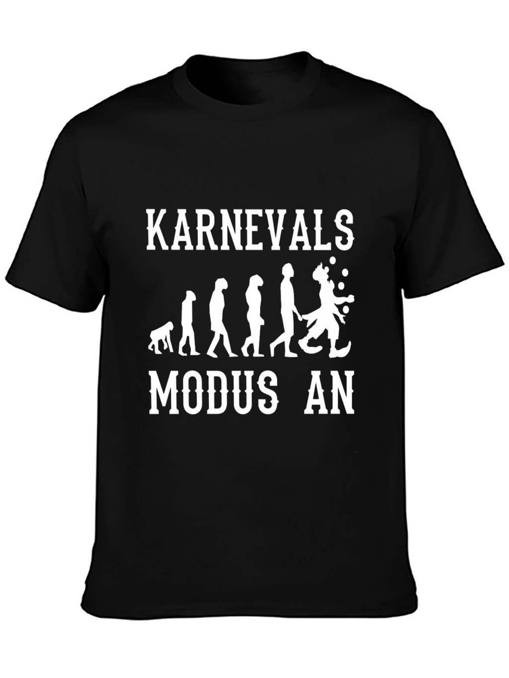 Karnevals Evolution Black T-Shirt