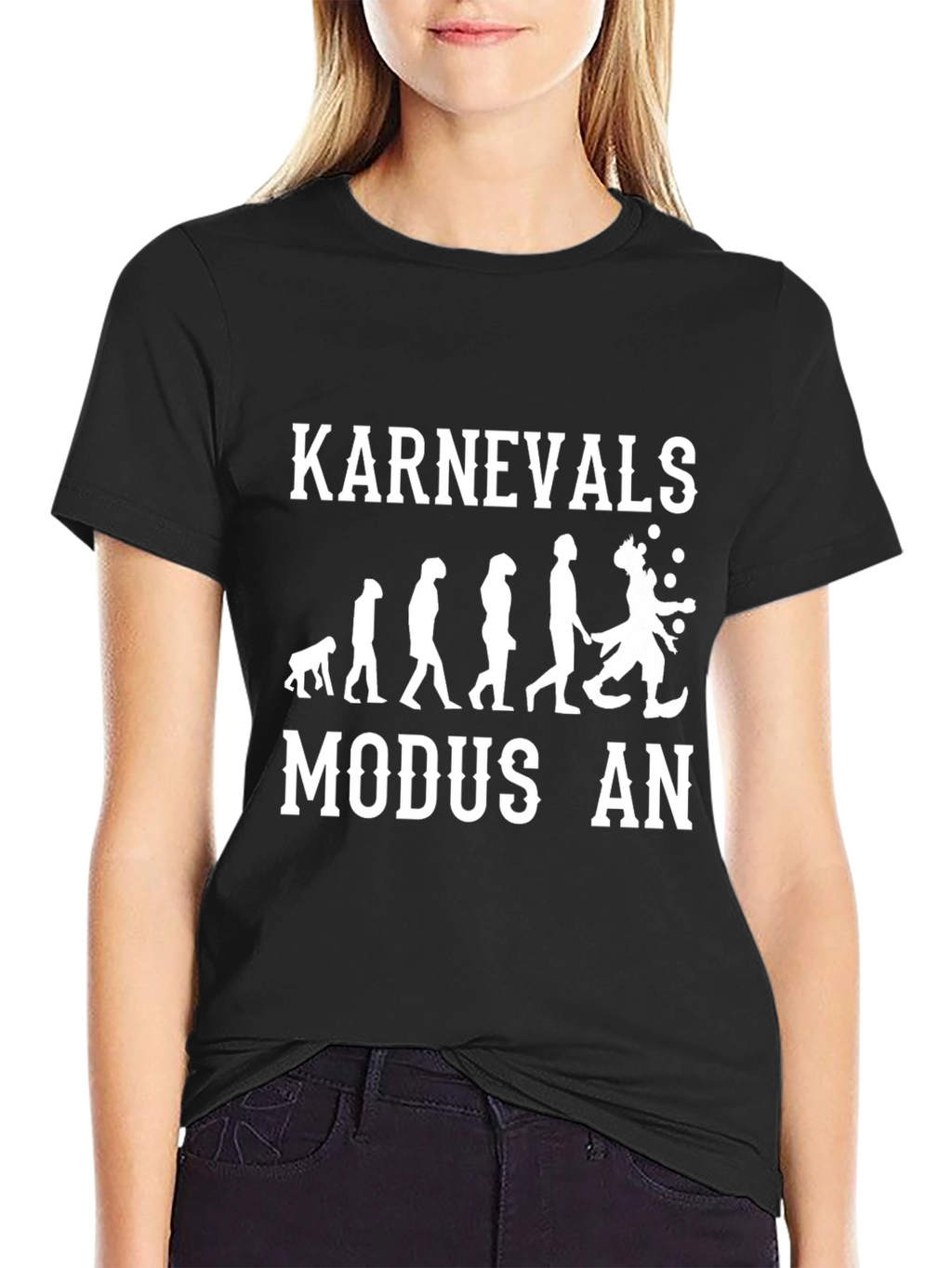 Karnevals Evolution Black T-Shirt