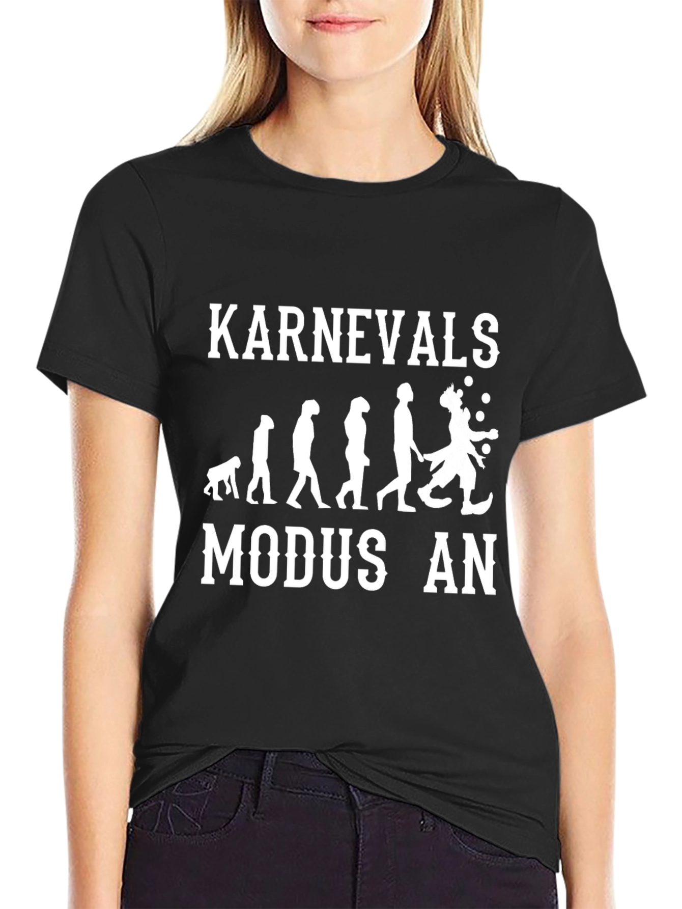 Karnevals Evolution Black T-Shirt