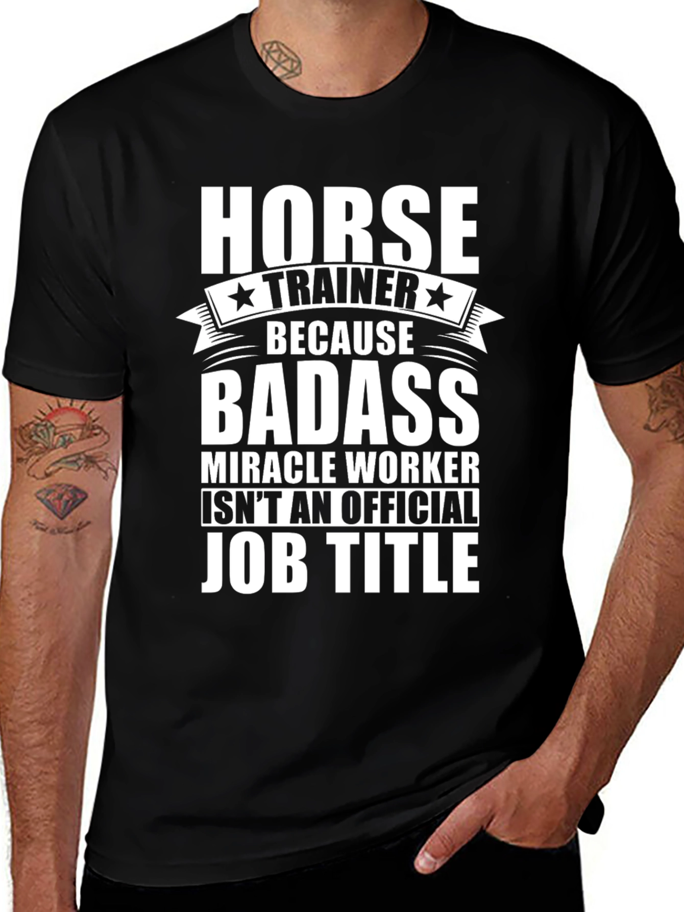 Horse Trainer Badass Job Title Graphic Tee