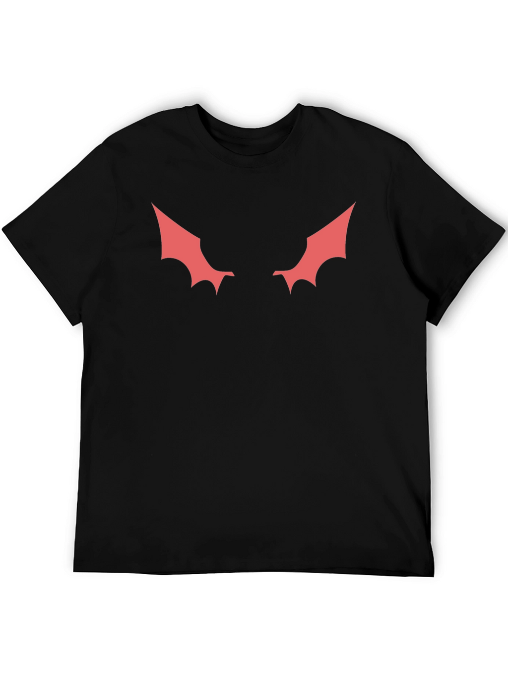 Mens Black T-Shirt with Red Winged Design