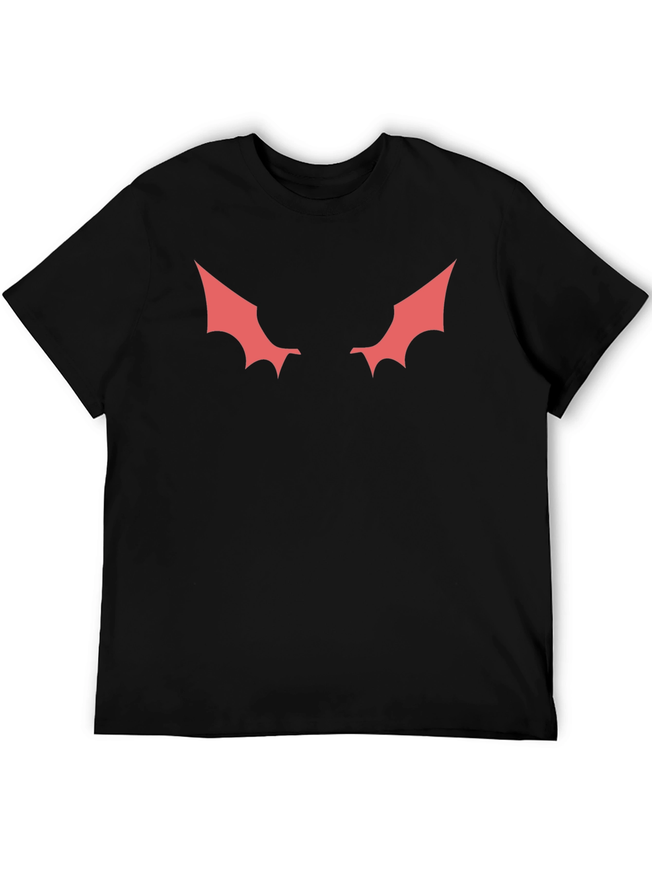 Mens Black T-Shirt with Red Winged Design