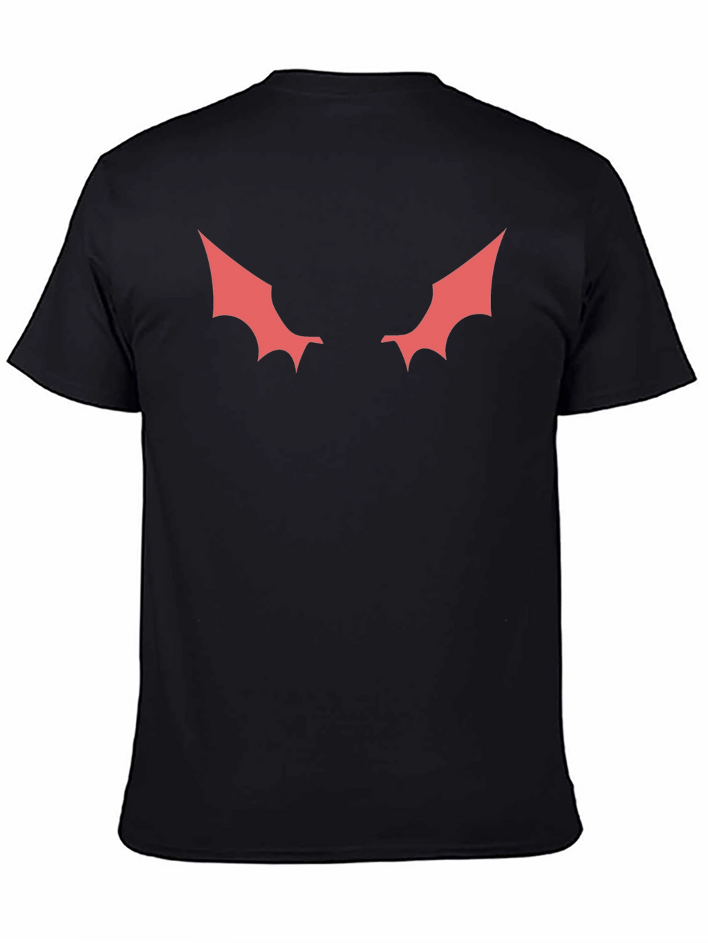 Mens Black T-Shirt with Red Winged Design
