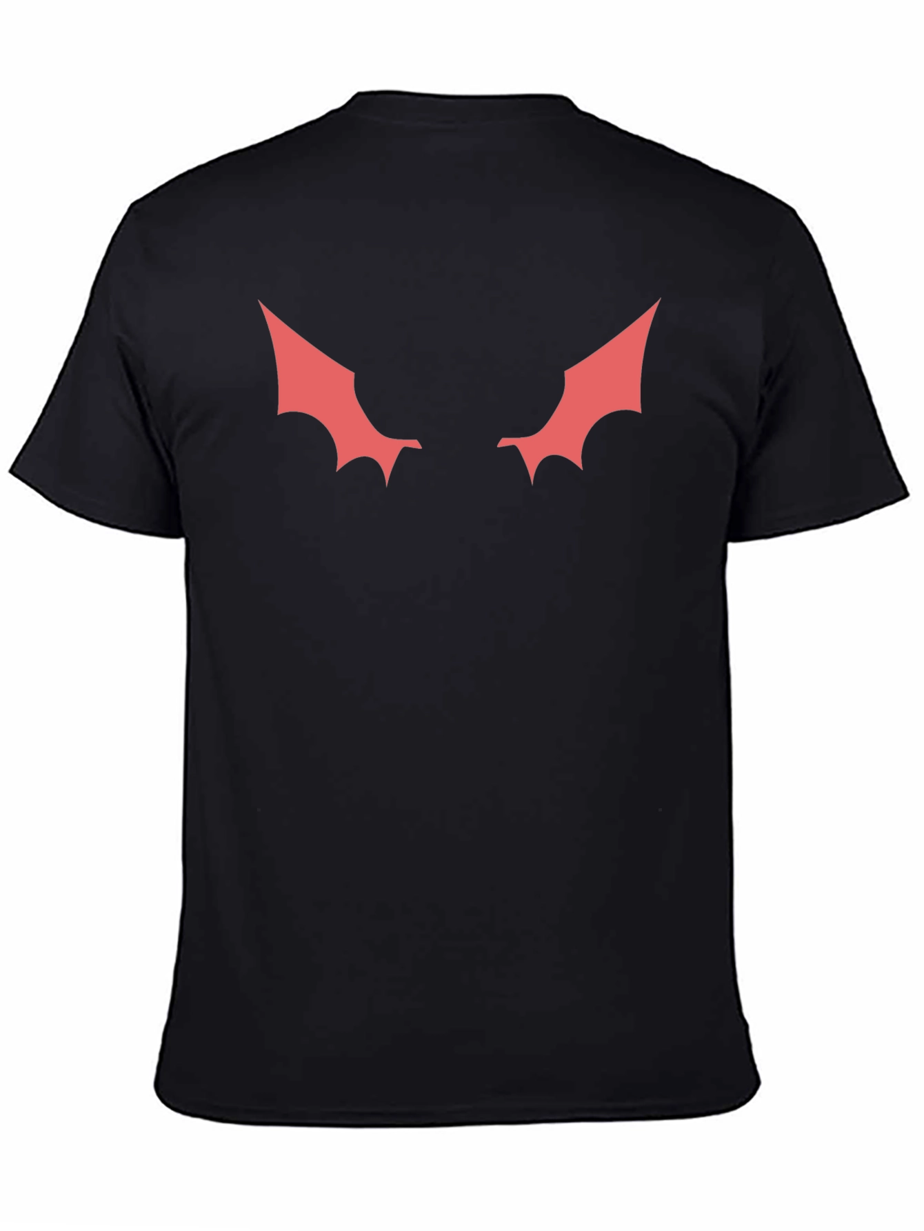 Mens Black T-Shirt with Red Winged Design