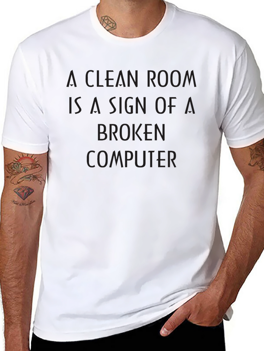 Humorous Broken Computer Graphic Tee