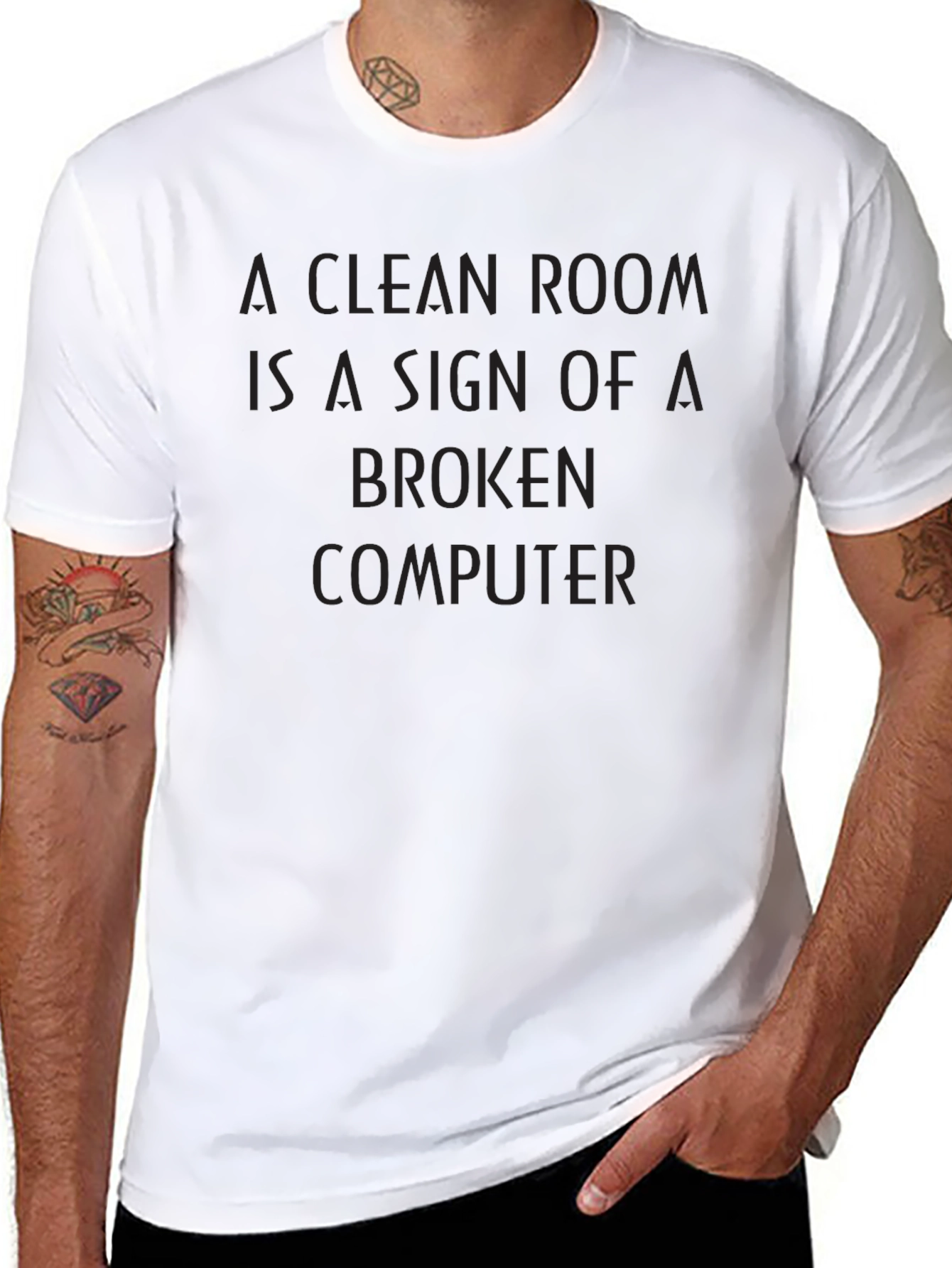 Humorous Broken Computer Graphic Tee