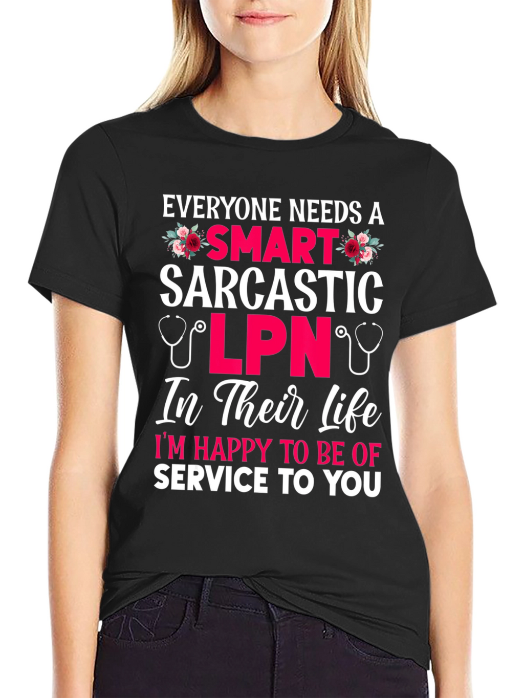 Smart Sarcastic LPN Graphic T-Shirt