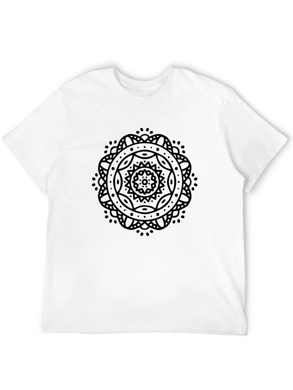Black Mandala Graphic Tee - Stylish & Comfortable