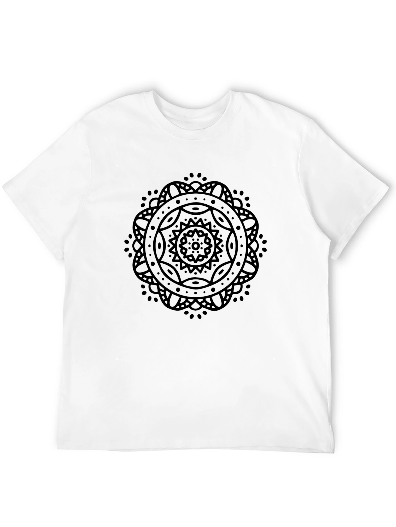 Black Mandala Graphic Tee - Stylish & Comfortable